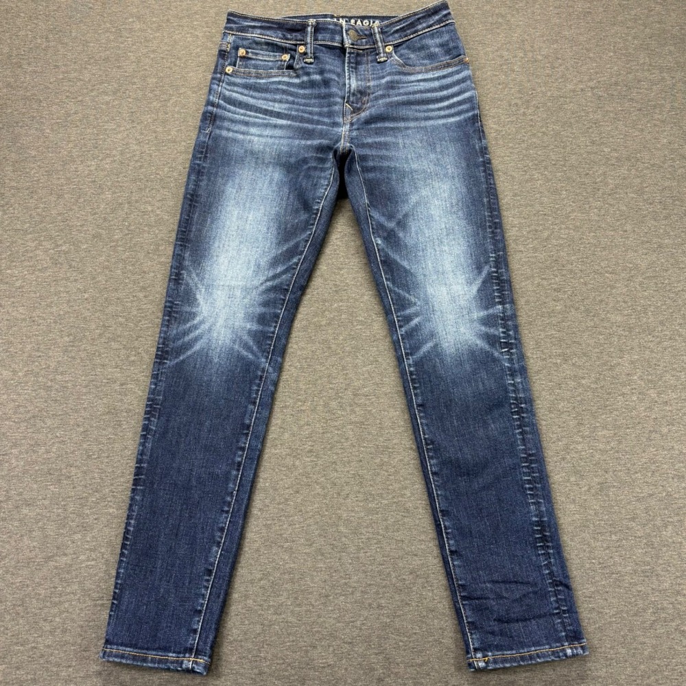 American Eagle Jeans Womens 28 Skinny Dark Wash Stretch AirFlex Temp Tech Ankle